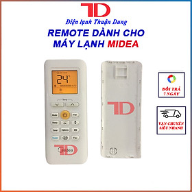 Remote dùng cho máy lạnh MIDEA, điều khiển dùng cho máy lạnh MIDEA, TẶNG KÈM PIN, hàng chính hãng, Điện Lạnh Thuận Dung