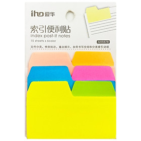 Giấy Phân Trang AH5878 - Mẫu 1 - 6 Màu Dạ Quang Đậm