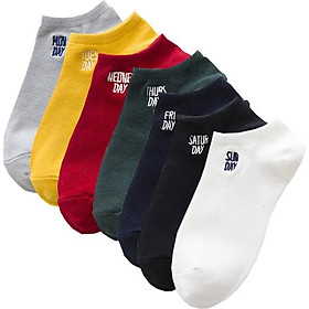 Set 7 đôi tất tuần nữ cổ ngắn 
