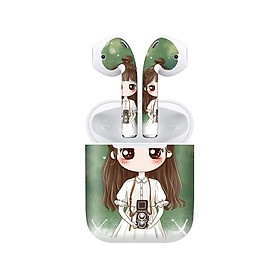 Mua Miếng dán skin chống bẩn cho tai nghe AirPods in hình cô gái chibi - Chib037 (bản không dây 1 và 2)