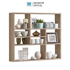 Kệ Gỗ Treo Tường Đơn Giản Chữ Nhật SIB DECOR (Không bao gồm các đồ trang trí)