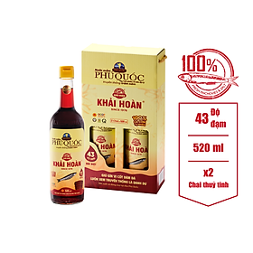 Hộp 2 Chai Nước mắm Khải Hoàn Phú Quốc 43 độ đạm 