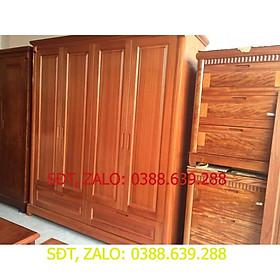 Tủ quần áo gỗ xoan đào mun