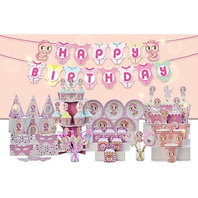 Sét trang trí sinh nhật chủ đề baby girl