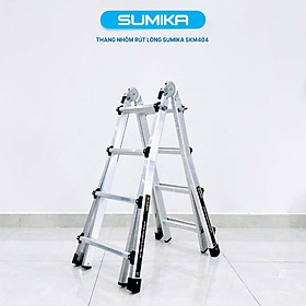 Mua Thang nhôm rút lồng đa năng SUMIKA SKM404 - Chữ A cao nhất 2.0m  chữ I cao nhất 4.0m  tải trọng 300kg