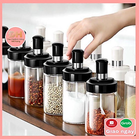 Mua Lọ Đựng Gia Vị  Hũ Đựng Gia Vị Kèm Muỗng Mẫu Mới - Đồ Gia Dụng ĐH