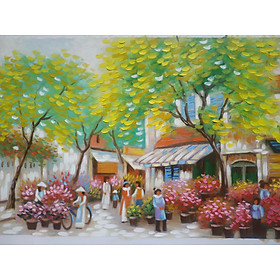 Mua Xuân Vùng Cao - Tranh Sơn Dầu Vẽ Tay 40x60cm