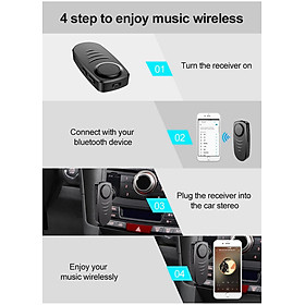 J19 Bluetooth Audio Receiver Mic Handsfree Call Wireless Adapter Bluetooth 5.0 Speaker Headphone Audio Transmitter
