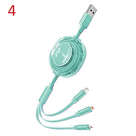 Mua Cáp sạc nhanh đa năng cuộn rút 3 trong 1 HMERCY (66W 6A) tích hợp 3 đầu kết nối (Android  iOS  Type C)