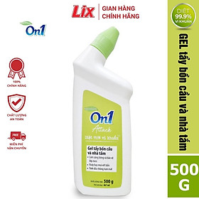 Gel tẩy bồn cầu và nhà tắm On1 dung tích 500G N0501, giúp diệt khuẩn 99,9 %