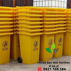 Mua THÙNG RÁC CÔNG CỘNG 240L (CAM VÀNG XANH)