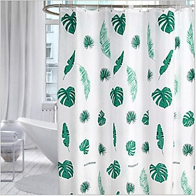 Mua RÈM PHÒNG TẮM HỌA TIẾT LÁ CHUỐI DÀY KHÔNG THẤM NƯỚC  VẢI POLYESTER