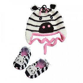 Bộ Nón Giày Len Ngựa Vằn Latin Handmade LTH020