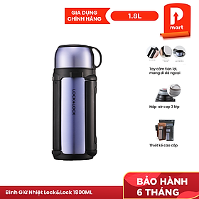 Bình Giữ Nhiệt 1.8 Lít Thép Không Gỉ Lock& Lock LHC1413 - Hàng Chính Hãng - Có Tay Xách Tiện Lợi, Thân Bình Cấu Tạo Nhiều Lớp Giúp Giữ Nóng Và Giữ Lạnh Tốt