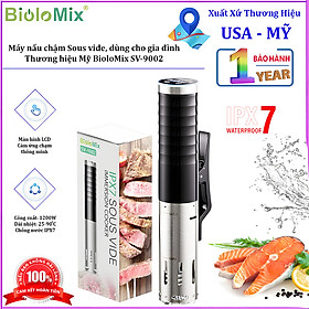 Mua HÀNG CHÍNH HÃNG - Máy nấu chậm Sous vide  dùng cho gia đình. Thương hiệu Mỹ cao cấp BioloMix SV-9002