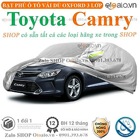 Bạt phủ ô tô dành cho xe Toyota Camry 3 lớp cao cấp