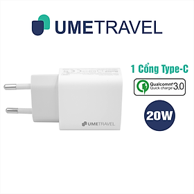 Mua Củ Sạc Adapter 1 Cổng Type C PD 20W Umetravel A6 - Hàng Chính Hãng