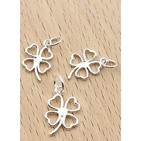 Combo 3 cái charm bạc cỏ 4 lá treo - Ngọc Quý Gemstones