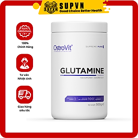 Glutamine Ostrovit 100 lần dùng - Đơn chất Glutamine giúp giảm đau và phục hồi cơ nhanh chóng 500g