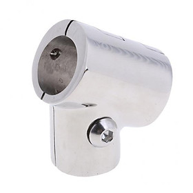 2x 25mm Boat Handrail Fitting 60 Degree Tee 3 Way - 316 Stainless Steel