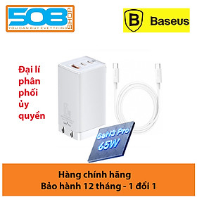 Bộ sạc nhanh đa năng Baseus GaN3 Pro 65W- hàng chính hãng