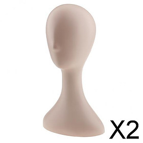 2xFemale Mannequin Manikin Head Wig Glasses Display Model Stand Skin Color