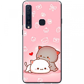 Ốp lưng dành cho Samsung A9 2018 Mèo mập nền hồng