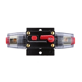 Hình ảnh 80 Amp Manual Reset Circuit Breaker 12v/24v Car Auto Boat Fuse Stereo Audio