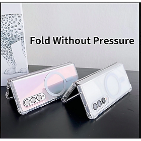 Ốp lưng chống sốc trong suốt hỗ trợ sạc Maqsafe cho Samsung Galaxy Z Flip 3 hiệu Likgus Maqsafe Magetic Case siêu mỏng 1.5mm, độ trong tuyệt đối, chống trầy xước, chống ố vàng, tản nhiệt tốt - hàng nhập khẩu