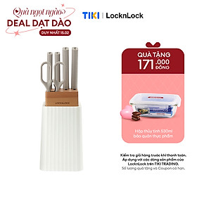 Bộ Dao 6 Món Lock&Lock (4 Dao, 1 Kéo, 1 Hộp Đựng Dao) CKK802