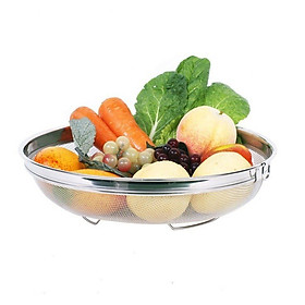 Rổ inox cao cấp đai to kiểu Hàn Quốc ST_448