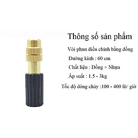 béc đồng phun sương tưới lan cây cảnh 1 cửa 1 hướng tặng kèm  thủy nối ống 6mm,8mm( cao cấp) phun sương mát nhà, tưới