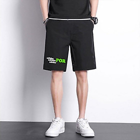Quần short nam thể thao cá tính màu đen có bigsize