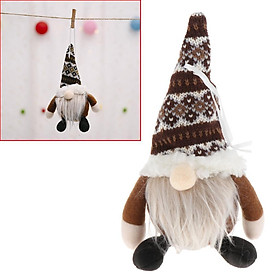 Ornaments Pendant home and indoor Holiday Decoration, Kids Birthday Present Handmade Plush Doll, Tabletop Santa Figurines 10