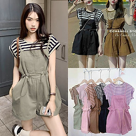 HCMJumpsuit Ngắn  Jum short giả váy phối ren có quần rời dây kéo lưng  xinh xắn TJ1121  Lazadavn