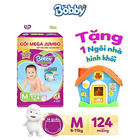 Tã quần Bobby Siêu thoáng M124/L108/XL96/XXL88 tặng 1 nhà thả hình thông minh