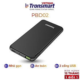 Mua Sạc dự phòng 10000mAh Tronsmart Sạc nhanh PD QC 3.0 2 cổng USB + USB-C - Hàng phân phối chính hãng- Hàng Chính Hãng
