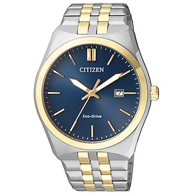Đồng Hồ Citizen Nam Dây Kim Loại Máy Eco-Drive BM7334-66L - Mặt Xanh (40mm)
