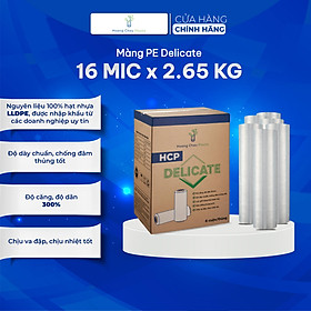 Mua Cuộn Pe Quấn Hàng Delicate HOÀNG CHÂU PLASTIC Khổ 16mic x 500mm x 2.65kg Bám Dính Được Trên Nhiều Bề Mặt Như Kim Loại  Nhựa  Gỗ