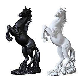2PCS Horse Statue Home Decoration Sculpture Resin Modern Decorative Figure