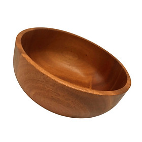 Tô/ bát ECOHUB gỗ rubber tròn size 15cm (cao 7cm) màu tự nhiên/màu óc chó hàng xuất Hàn Quốc