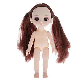 Lovely 16cm Ball Jointed Girl Doll Nude Body DIY Parts