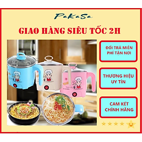 Ca Nấu Mì , Ăn Lẩu , Đun Nước Siêu Tốc 2 Lớp 18 cm - Hàng Loại 1 - Hàng Chính Hãng ( Họa Tiết , màu sắc được giao ngẫu nhiên) - Không lồng hấp