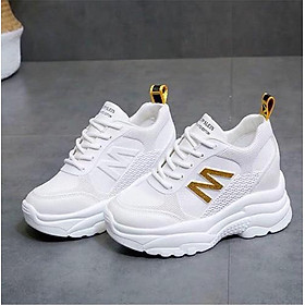 Giày thể thao sneaker nữ độn đế 6 phân viền chữ M