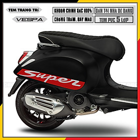 Tem Xe Vespa Sprint/Primavera/GTS Super | VP20 | Tem Rời Cắt Khuôn Sẵn, Chất Liệu PVC Cao Cấp