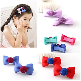 5Pcs Colorful Baby Girl Hair Clip Bows Small Cap Design Alligator Clips Infant Toddler Barrettes Khaki/Red/Pink/Green/Purple/Blue