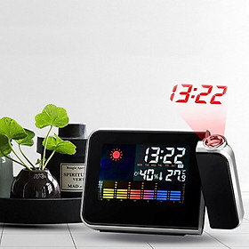 Đồng hồ báo thức đa chức năng, máy chiếu giờ lên tường, đo nhiệt độ, độ ẩm, lịch vạn niên mầu ngẫu nhiên