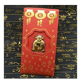 Lì xì thần tài mạ vàng mang may mắn ngày vía thần tài