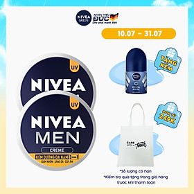 Combo 2 Kem Dưỡng Da Nam NIVEA MEN Creme 3in1 Giúp Giảm Nhờn, Sáng Da, Cấp Ẩm (30ml) - 83923