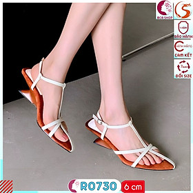 Sandal Nữ Đế Xuồng Cao 6 Phân RO730 ROSATA Thích Hợp Cả Đi Làm Và Đi Chơi - Nữ Tính - Hiện Đại - Thanh Lịch